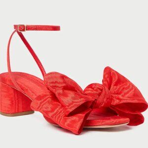 Carmen Red Moire Bow Sandal